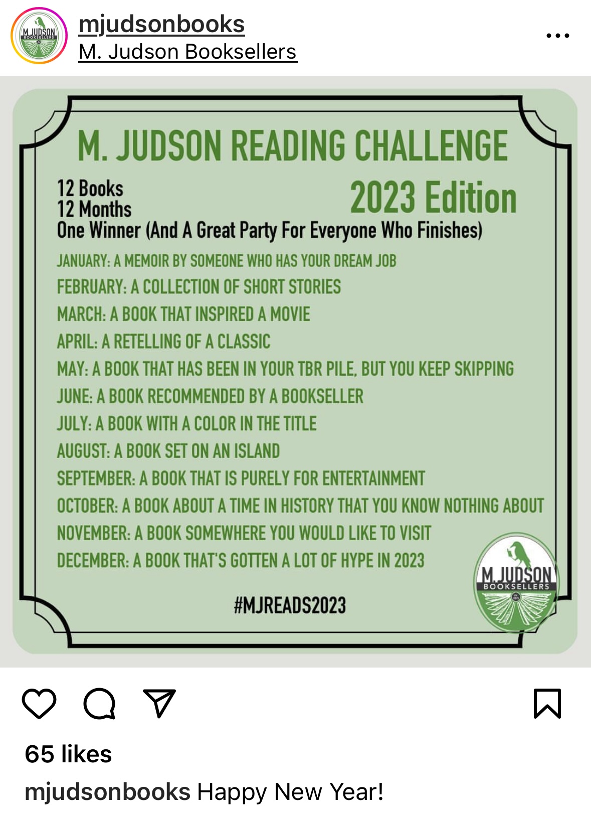 M Judson Reads 2023