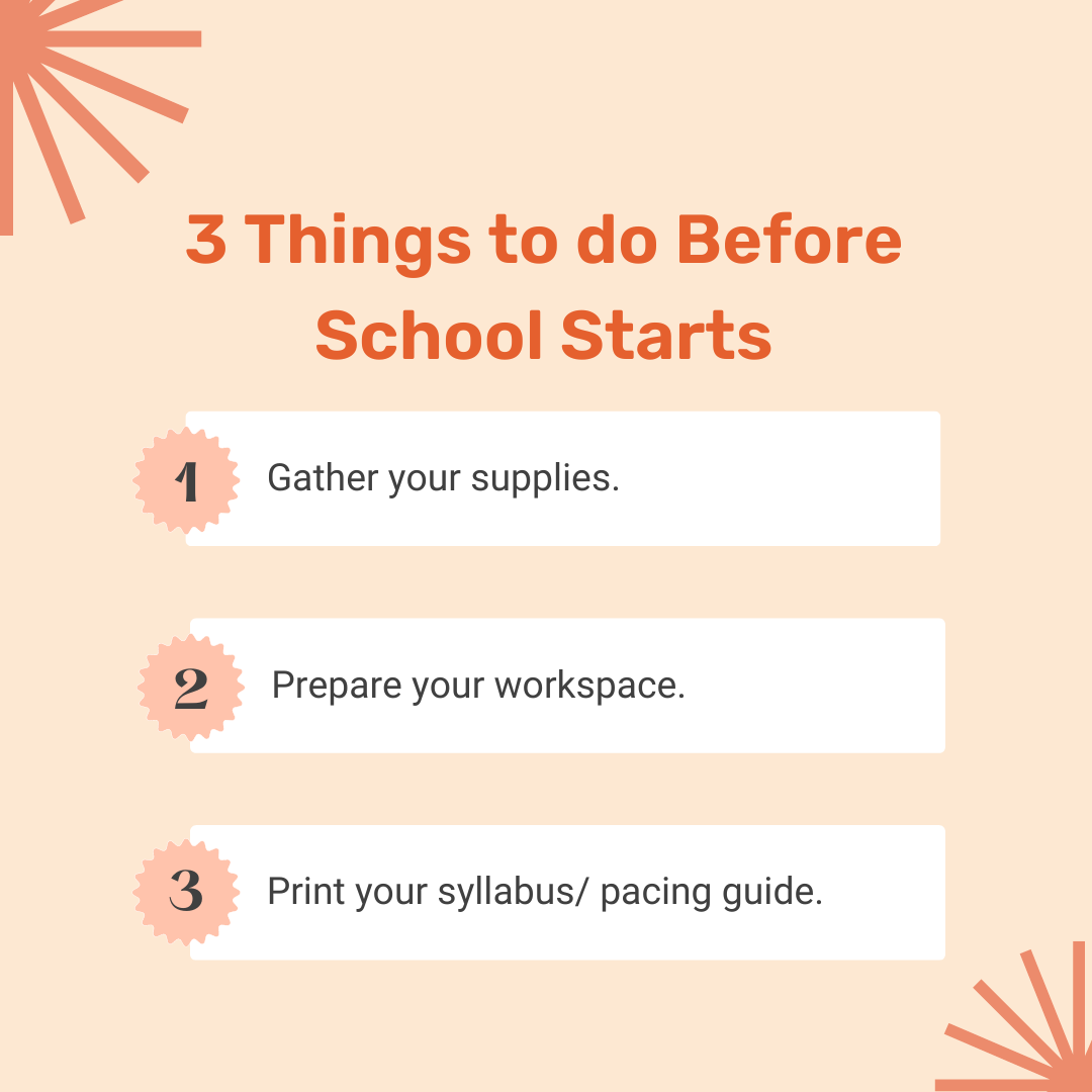 3 Things to do Before School Starts
