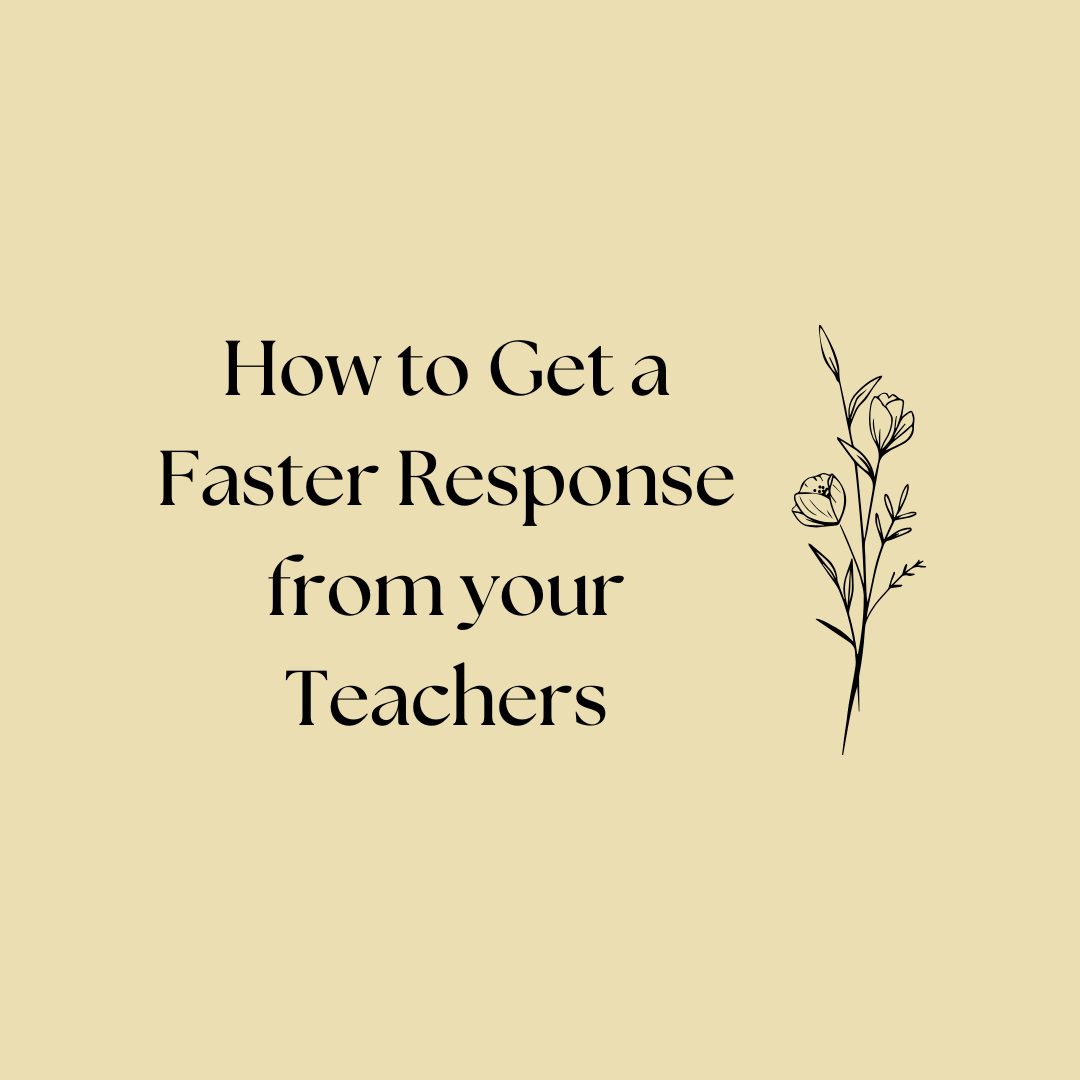 How to Get a Faster Email Response from your Teachers